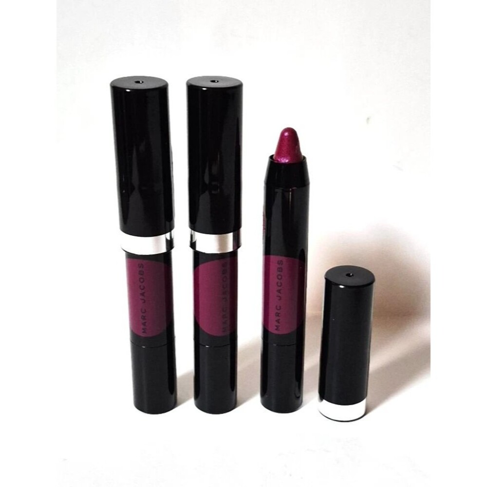 3 x Marc Jacobs LE MARC LIQUID LIP CRAYON ~ 360 PLUM N GET IT ~ 0.042 oz NEW